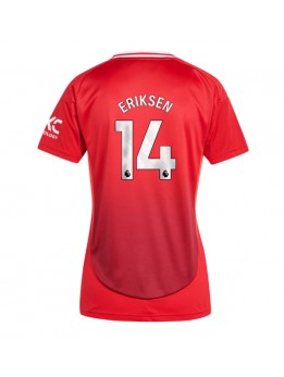 Manchester United Christian Eriksen #14 Heimtrikot für Frauen 2024-25 Kurzarm